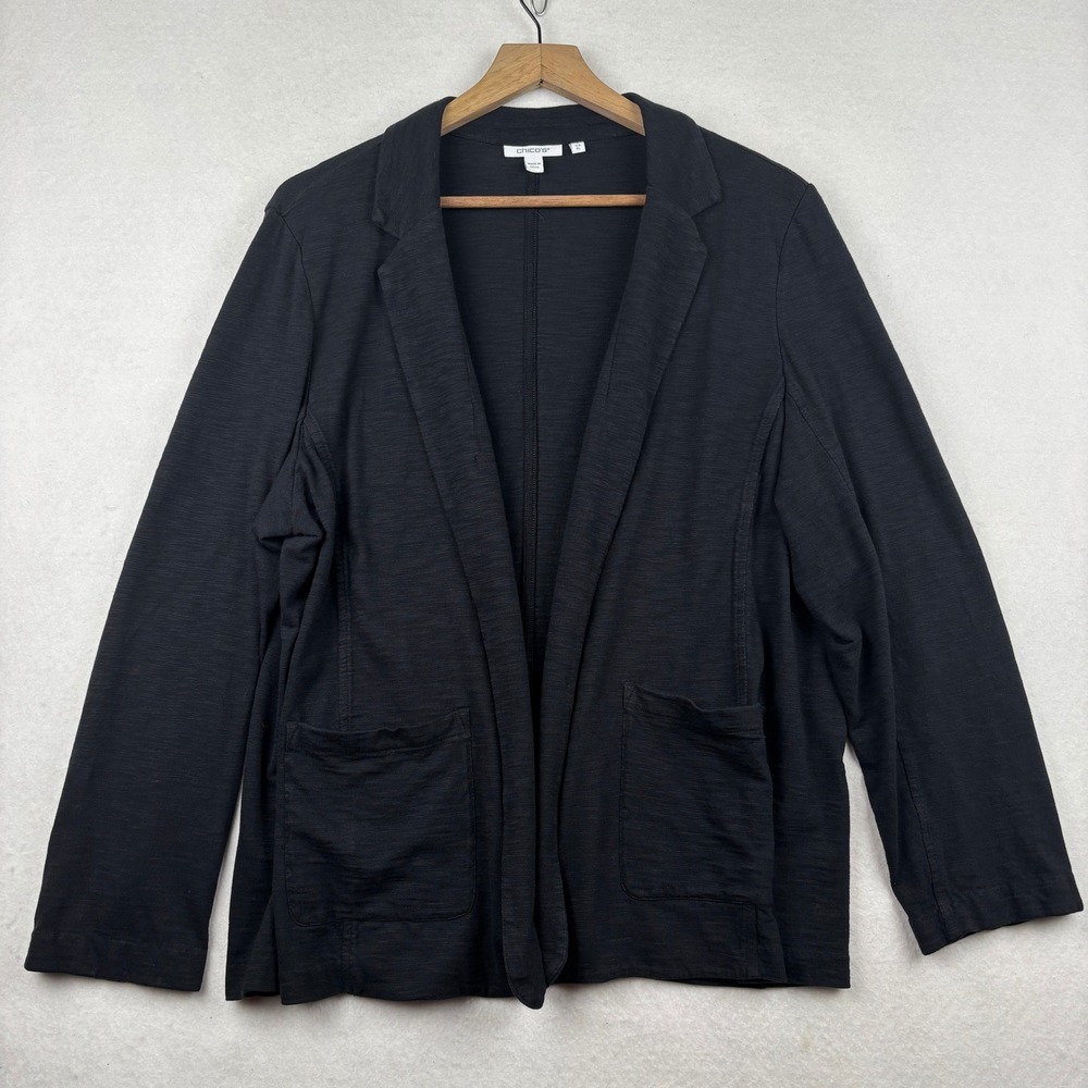 Chicos Blazer Womens 3 XL Single‎ Button Notched Lapel Professional